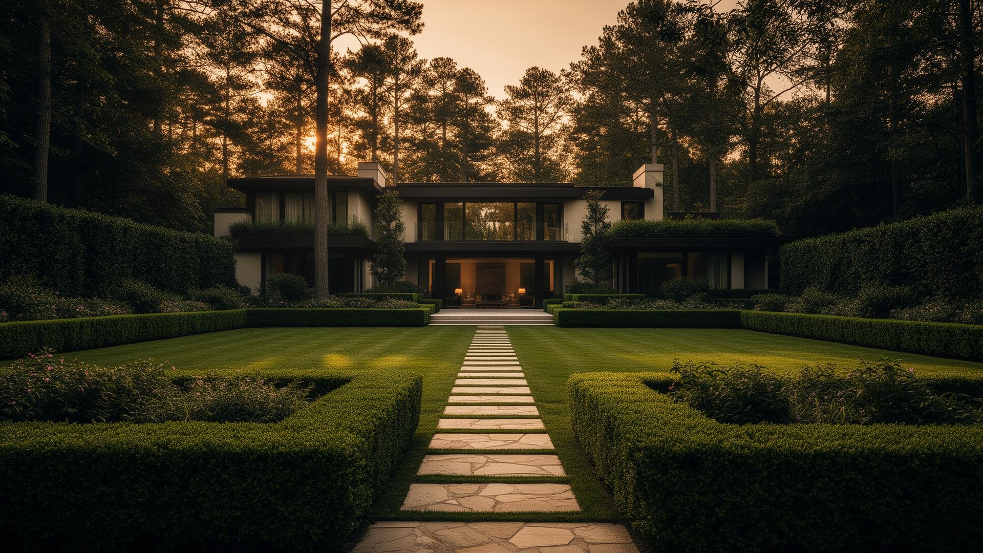 Luxury estate landscaping